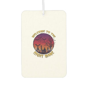 Welcome Night Mare Halloween Red Moon Graveyard_1 Car Air Freshener