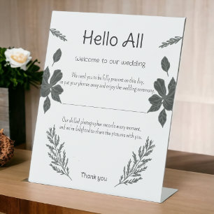 Welcome Note Pedestal Sign