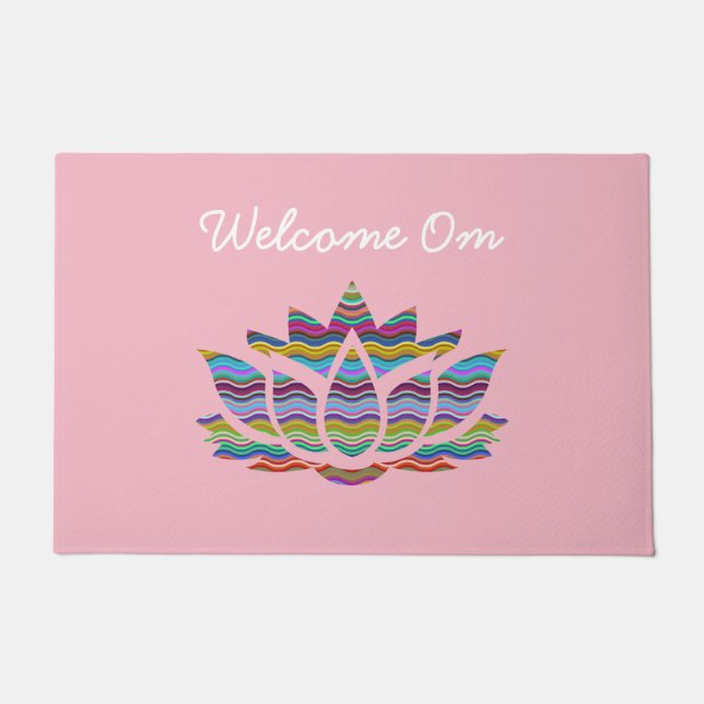 Welcome Om Pink Welcome Mat (Front)
