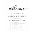 Welcome order of events wedding sign