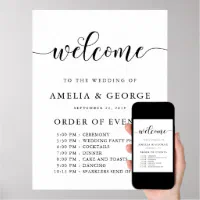 Order Of Events Wedding Sign