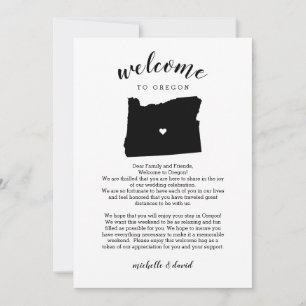Welcome Oregon   Wedding Letter & Itinerary