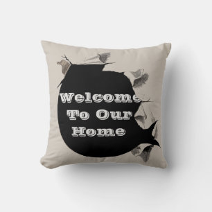 Welcome Our Home Guest Torn Page Gender Neutral Cushion