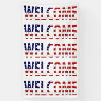 Welcome overlaid on USA flag (v) bnrcnt