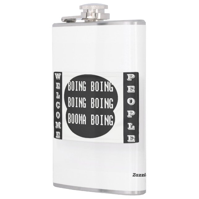 Welcome people design hip flask (Left)