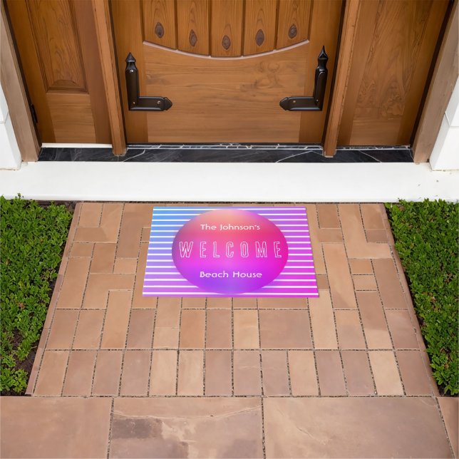 Welcome Personalised Beach House Doormat (Outdoor)