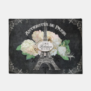 Welcome Personalised Family Eiffel Tower Paris Doormat