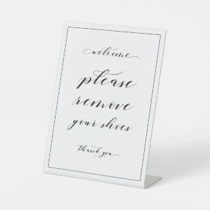 Welcome Please Remove Your Shoes Woodland Sign