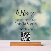 Welcome Please Scan QR Code To Sign In Template | Zazzle