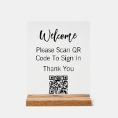 Welcome Please Scan QR Code To Sign In Template | Zazzle