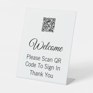 Welcome Please Scan QR Code To Sign In Template