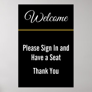 Welcome Please Sign In and Have a Seat