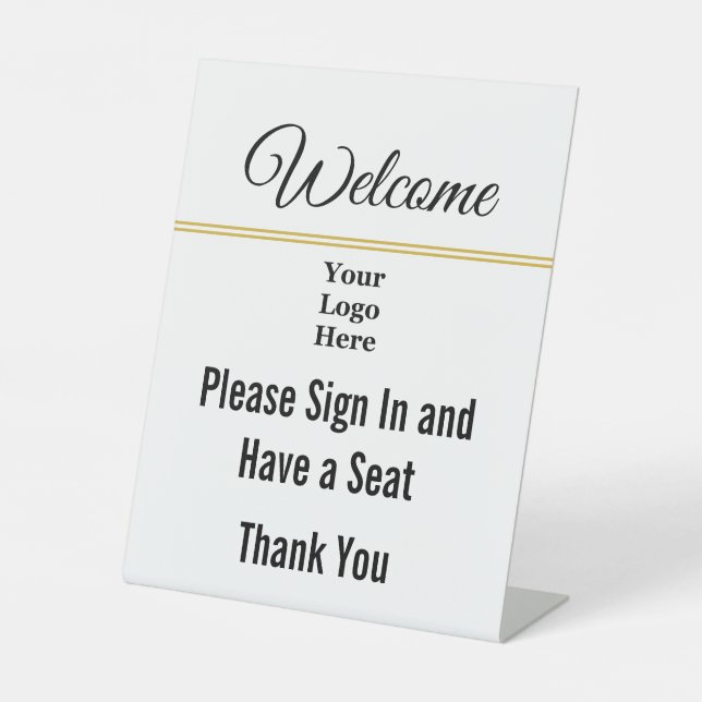 Welcome Please Sign In and Your Logo Here White (Front)