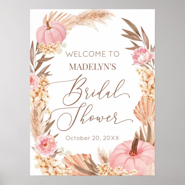 Welcome poster by Póster Floral Pampas (Front)