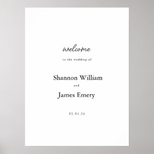 Welcome Poster dusty blue modern welcome sign