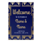 Welcome Poster Gatsby Art Deco Gold Wedding Poster