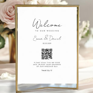 Welcome QR Code Wedding Galery Poster
