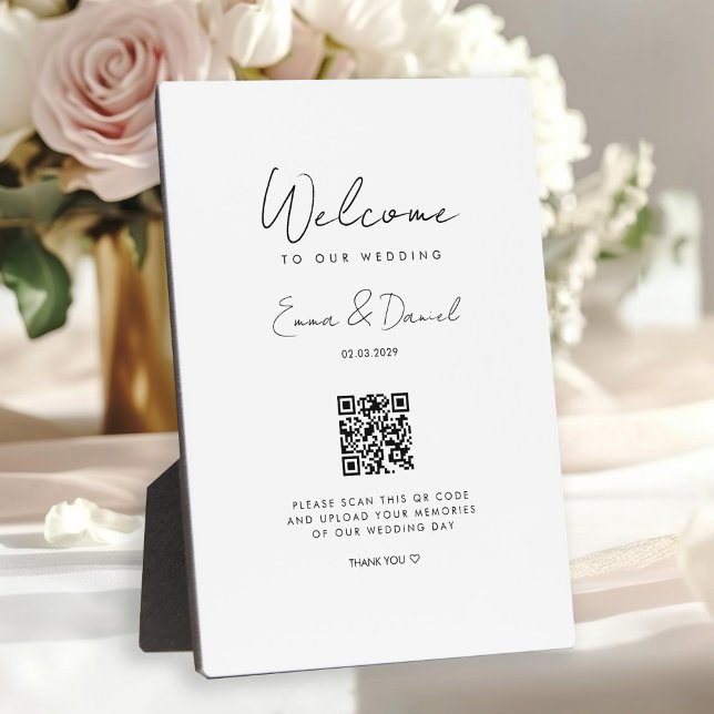 Welcome QR Code Wedding Gallery Plaque (Creator Uploaded)