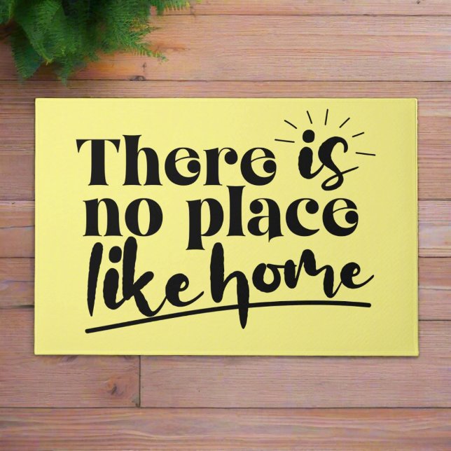 Welcome Quote Family Yellow & Black Typography Doormat (Creator Uploaded)