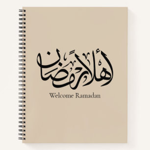Welcome Ramadan Arabic Calligraphy Thuluth Notebook