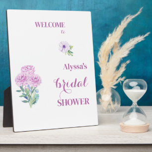 Welcome Ranunculus Bridal Shower Personalised Plaque