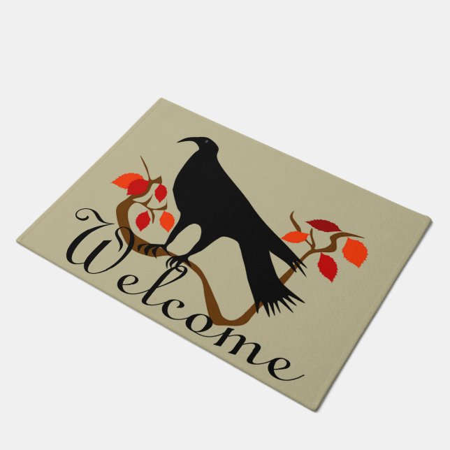 Welcome Raven Doormat (Angled)