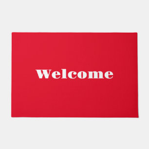 Welcome Red  Doormat