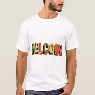 Welcome Retro 3D typography design. T-Shirt