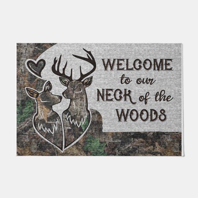 Welcome Retro Mat, Vinatge Jungle Doormat (Front)