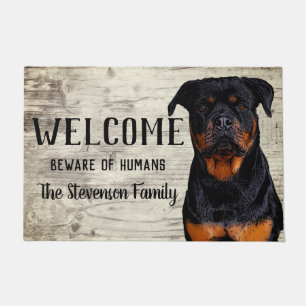 Welcome Rottweiler Dog Animal Family Name Home  Do Doormat