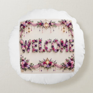 Welcome round cushion