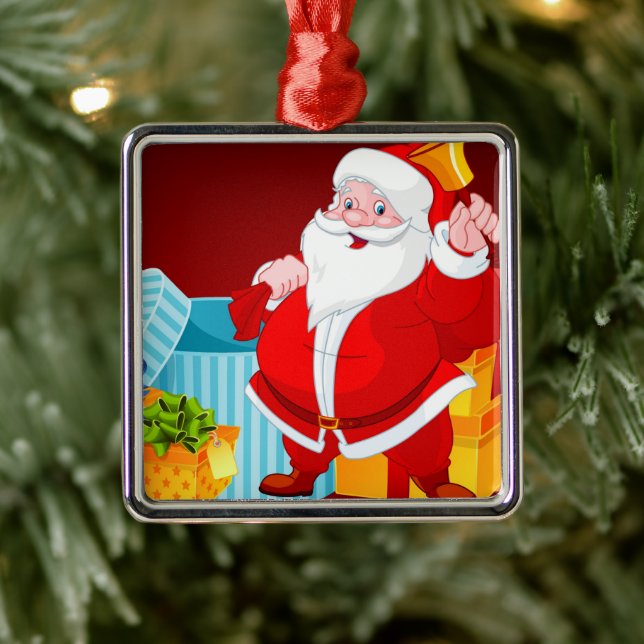 Welcome Santa Claus Cartoon Metal Tree Decoration (Tree)