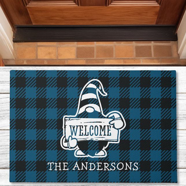 Welcome Scandinavian Gnome Personalised Doormat (Creator Uploaded)