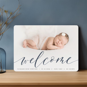 Welcome Script   Photo Birth Announcement