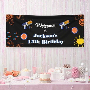 Welcome Sign Boys Dart Gun Birthday Party supply 