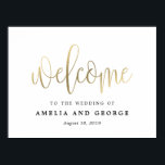 Welcome Sign Choose Your Size Lovely Calligraphy<br><div class="desc">A simply elegant sign that your guests will adore. 
Design by © berryberrysweet . Printable digital files are available! Visit our website at www.berryberrysweet.com for more details!</div>