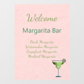 Welcome Sign Custom Text Margarita Bar