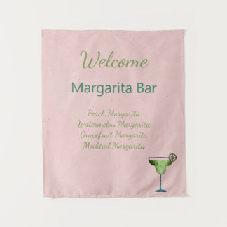 Welcome Sign Custom Text Margarita Bar Tapestry