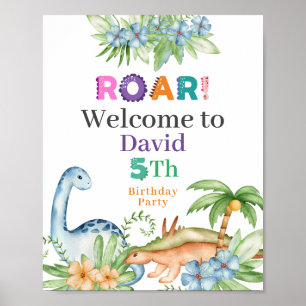 Welcome sign Dinosaur Print, Value Poster Paper
