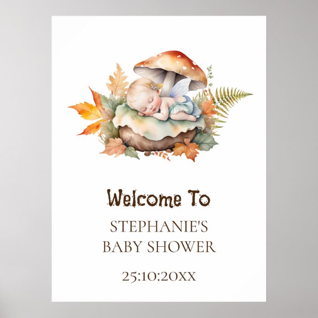 Welcome Sign Enchanted To Meet You Baby Shower (Front)