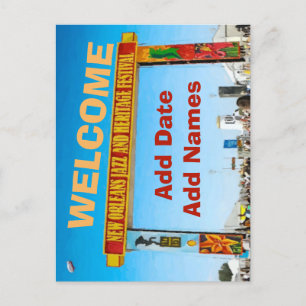 Welcome Sign, Jazz Music, Poster Sign Postcard