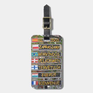 Welcome sign luggage tag