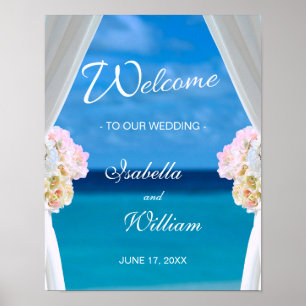 Welcome Sign   Ocean Beach Summer Wedding