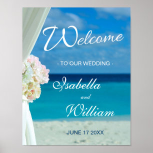 Welcome Sign   Ocean Beach Summer Wedding