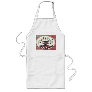 Welcome Sign, Smoke House BBQ Long Apron