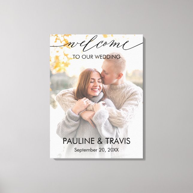 Welcome sign wedding modern text (Front)