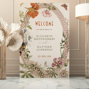 Welcome Sign Wedding Vintage Art Nouveau