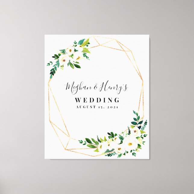Welcome Sign Wedding, Wedding Welcome Sign, Canvas (Front)