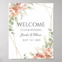 Welcome Signs Blush Roses