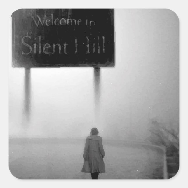 Welcome Silent Hill Square Sticker (Front)